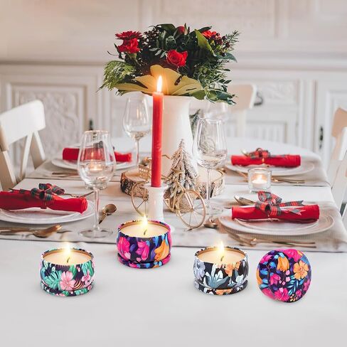 3 Packs Scented Candles Set for Christmas Thanksgiving, Natural Soy Wax Portable Travel Tin Candle, Aromatherapy Gift for Friends Classmates Colleague in Saudi Arabia