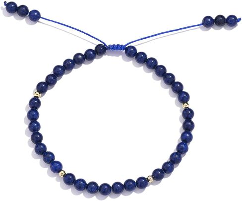Softones 6mm Natural Stone Anklet for Women Gemstone Ankle Bracelets for Women Healing Energy Crystal Anklets Adjustable(8.5-10 Inches) in Kuwait