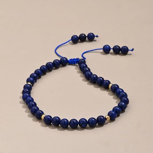 Softones 6mm Natural Stone Anklet for Women Gemstone Ankle Bracelets for Women Healing Energy Crystal Anklets Adjustable(8.5-10 Inches) in Kuwait