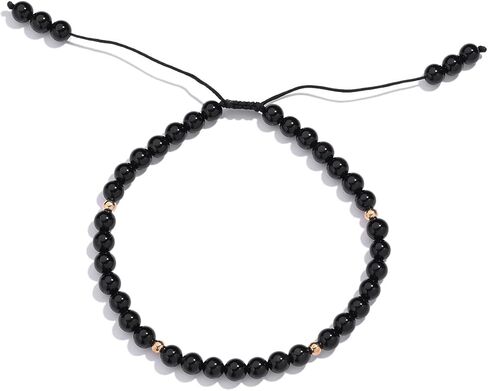 Softones 6mm Natural Stone Anklet for Women Gemstone Ankle Bracelets for Women Healing Energy Crystal Anklets Adjustable(8.5-10 Inches) in Kuwait