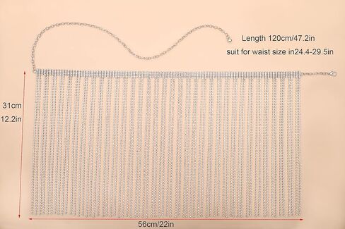 CHIC DIARY Rhinestone Waist Belts for Women Shiny Diamond Crystal Waist Belts Tassel Fringe Dress Belts for Prom Wedding in Kuwait