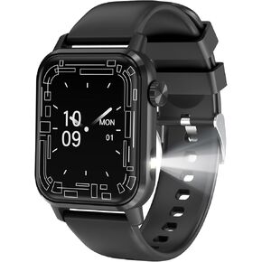Watch Smart Watch ، 1.85 "HD Display ، DIAL DILIC ثلاثية الأبعاد ، تحديث 60 هرتز ، استدعاء Bluetooth ، مصباح يدوي LED ، 100+ أوضاع رياضية (وردي)
