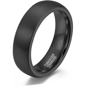 Basic 4mm/6mm/8mm Silver/Black/Gold Tungsten Carbide Ring Wedding Band for Men Women Matte Finish Comfort Fit Size 5.5-12