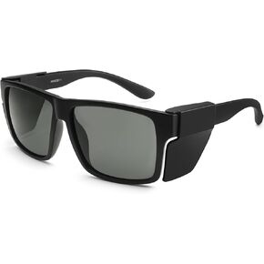 Fashionable Women square polarized Men sunglasses, side protection design to block glare DG519-2025
