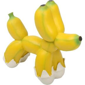 Creative Banana Balloon Dog Resin, Home Decor Statue, Standing Puppy Sculpture, Modern Animal Art Crafts, Creative Collectible Figurine, Tabletop Ornament, Gift for Dog Lover