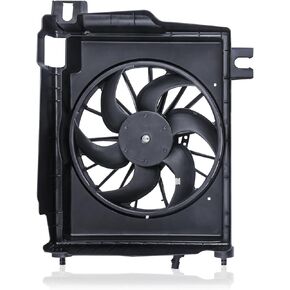 A/C Condenser Radiator Cooling Fan Assembly 5103464AB 5080647AB Compatible with 2001-2008 Dodge Ram 1500 2500 3500 Pickup Truck