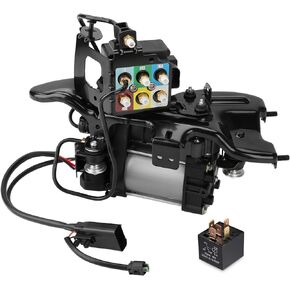 JDMON Air Ride Suspension Compressor Air Pump with Bracket/Relay Replacement for 2011-2020 Jeep Grand Cherokee, Replace 68204730AI 68041137AD 68204730AC 68041137AF
