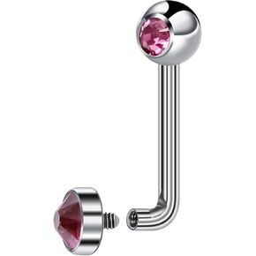BLISI 14G Solid Titanium Christina Piercing Barbell VCH Ring Bar Genital Jewelry Vertical Hood