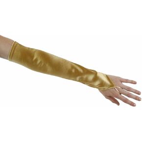 Greatlookz Soft Serenade Elbow Length Fingerless Gloves, Gold
