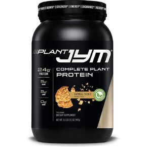 Plant JYM Oatmeal Cookie Gourmet Dairy Free Plant Protein for Recovery, 5g BCAA, Lactose Free, Gluten Free for Men & Women 2lbs