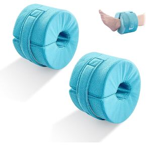 2 PCS Foot Support Pillow, Ankle Foam Cushion with Zipper Removable Cover, Wedge Heel Elevation Pillow for Foot Pressure, Bed Sore Ulcer, Feet Leg Rest and Leg Rest Post Surgery (Grey)