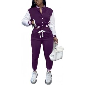 2 Piece Outfits for Women Tracksuit Set Jogging Suits Workout Gym Set Sweatpants Sport Sets Pocket