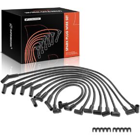 A-Premium Ignition Spark Plug Wires Set of 9 Compatible with Ford F-150 F-250 F-350, E-150 E-250 E-350 Econoline Club Wagon, P-350, Bronco