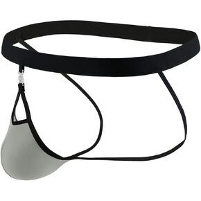 Evankin Mens Sexy Ice Silk Jockstrap Hollow Out Funny Buckle Underwear Low Rise Bulge Pouch