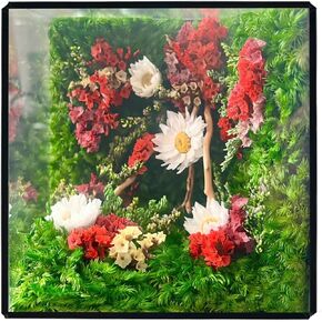 Handmade Preserved Flower and Moss Glass Cube - Gifts for Birthdays, Anniversaries, Weddings, Housewarming, Graduation, Gift for Women, Couple, Mom, Birthday Gifts for Women, Mom