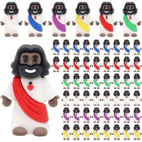 100 PCS Brown Little يسوع شخصيات مصغرة تماثيل يسوع في Bluk Tiny يسوع شخصية صغيرة يسوع للاختباء والسعي ، تفضل الحزب الديني ، مدرسة الأحد ، هدية المعمودية ، حشوات بيض عيد الفصح
