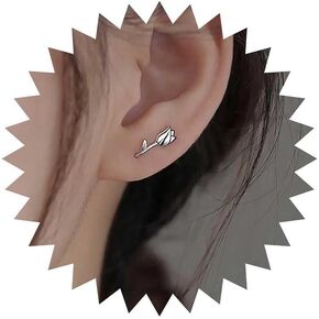 Vintage Tulip Flower Earrings Silver Floral Stud Earrings Small Tulip Earrings Flower Ear Climber Earrings Birth Flower Earrings Jewelry for Women