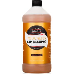 Swift Touchless Car Shampoo MAX Concentrate (32 Oz) - No Brushing Required, High Foaming Car Soap, Heavy Duty, Auto Detergent for Foam Cannon, Works on Cars, Trucks, RVs, Upholstery & More!
