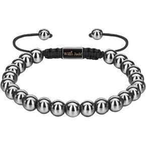 Willis Judd Magnetic Hematite Bracelet - HIGH Strength Magnetic Stones – Beaded Magnetic Bracelets for Men and Women