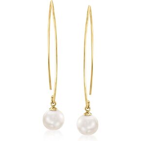 Ross-Simons 8-8.5mm مستنير لؤلؤة threader الأقراط
