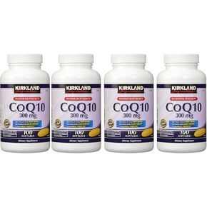 Kirkland Signature urglw, COQ10 300 mg 100 Softgels (Pack of 4)