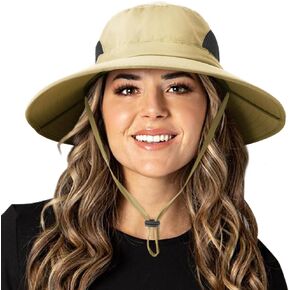 DRESHOW Wide Brim Sun Hat Waterproof Packable Bucket Hat Beach Hats for Women Men Outdoor Hiking Fishing Garden Hats UPF 50+