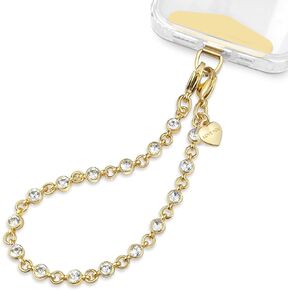 Phone Charm Strap Metal Phone Chain Phone Lanyard Detachable Phone Wrist Strap Cute Phone Wristlet Chain Fits iPhone 16 With Metal Phone Tether Tab For Women Shopping Traveling Party Walkin