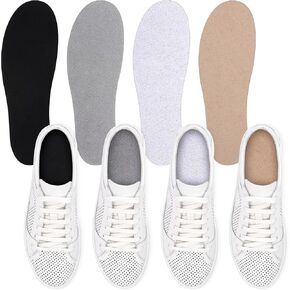 4 Pairs No Show Socks, Breathable Shoe Liner Anti Slip Barefoot Insert, No Stinking Shoe Liner for Men Women