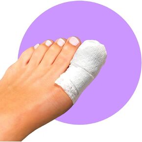 MediMitt ToeMitt Big Toe Bandages Non-Adhesive (Full Coverage Big Toe Bandage) (with Absorbent Pad, Large (Pack of 10))