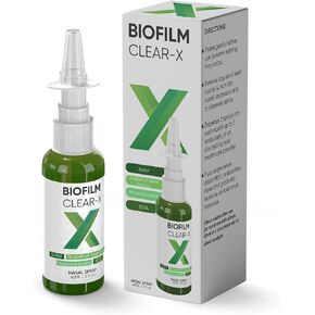 BioFilm Clear-X Nasal Spray with EDTA, Xylitol and Grapefruit Seed Extract, 2fl.oz 60ml