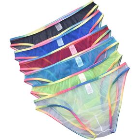 ملخصات Winday Men's Lace Mesh Bikini ملخصات داخلية الحرير الجليدي.