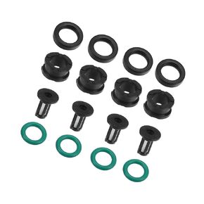 حاقن الوقود Motoforti ORINGS مع مجموعة إصلاح حقن الوقود من Suzuki GSXR 600 750 1000 Hayabusa GSX1300 Rubber Black (مجموعة من 4) تدوم طويل