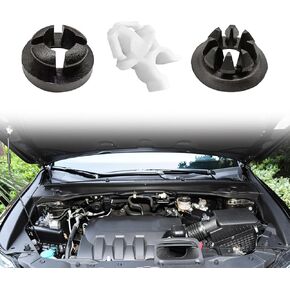 3Pieces Car Hood Support Prop Rod Holder Clip, Black White Hood Rod Grommet Clips for Most Car Bracket Decorative Clip 91503-SS0-003 91604-SD2-013