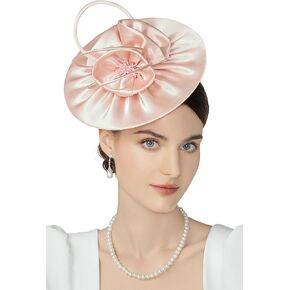 قبعات Babeyond fascinators للنساء - كنتاكي شاي حفلة ديربي قبعات زهرة كنيسة مسطحة قبعة الرأس لزفاف الكوكتيل