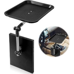 BBTO Car Seat Gap Tray Table, Stable Foldable Auto Backseat Food Desk, Multifunctional Adjustable Travel Tray for Eating Drink and Writing Laptop Work, Car Organizer for Commuters Family