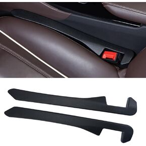 2PCS Car Seat Gap Filler, Soft Foam Leather Seat Side Gap Filler Plug, Fill The Gap Between Seat and Console, Stop Things from Dropping, Universal Interior Car Accessories (Black)