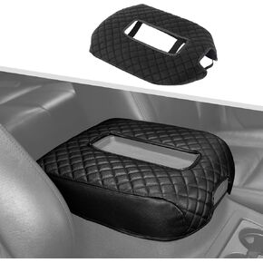 منصة تغطية وحدة التحكم في مركز Jimen Care لتشيفي سيلفرادو/Avalanche/Tahoe/Suburban 2007-2013 ، غطاء مسند للذراعين من أجل GMC Yukon 2007-2013 (أسود)