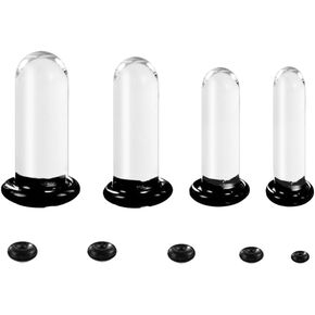 10PCS/8PCS/2PCS Glass Ear Gauges Stretching Kit 1.2mm-16mm Single Flare Plugs Comfy Stretching Body Piercing gauge stretching kit