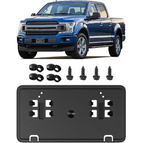 License Plate Frame for Ford F150 2021 2022 2023 2.7L 3.0L 3.5L V6 ML3Z-17A385-BB Accessories Front Bumper License Plate Bracket Holder