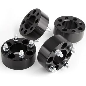 JiiinMiiin 4X4 2"(50mm) Black Golf Cart Wheel Spacers Adapters with Hub bore 68mm Fits for EZ GO EZGO Club Car, Thick 4x101.6mm 1/2" x20 Studs, 4PCS