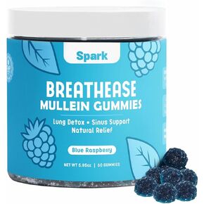 Mullein Gummies for Lungs - Lung Detox Gummies - Daily Respiratory Health Support - Cleanse for Smokers - Allergy, Sinus, and Mucus Relief - Mullein Leaf Extract for Lungs