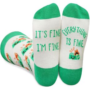 InnoBeta Dumpster Fire Socks, Dumpster Fire Gifts for Women, Men on Birthday, Christmas, Funny Accessories