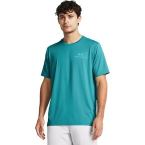 Under Armor تختفي من قميص الطاقة القصير - الرجال ، الدائرة Teal ، XL