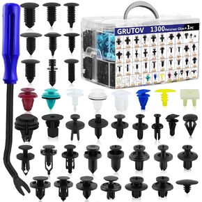 1301PCS Automotive Push Pins Car Retainer Clips Door Panel Trim Rivets Assortment with Fastener Remover 41 Sizes Car Bumper Fender Clips Kit for Honda Ford Toyota GM Chrysler BMW Benz Nissan Subaru