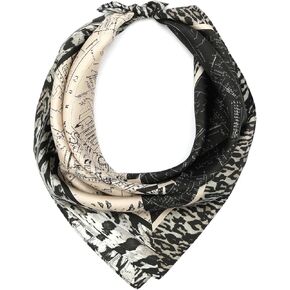 وشاح Spitalfield Bandana للسيدات ، شال أزياء مع تصميم ، وشاح التفاف للارتداء اليومي ، حرير 100 ٪ ، أحمر الخدود