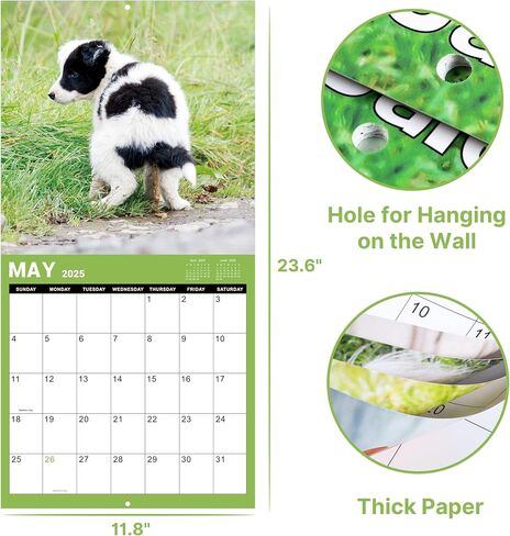 Calendar 2025 - Wall Calendar 2025, 2025 Calendar with Thick Paper, 15" x 11.5", Jan.2025 - Dec.2025, Twin-Wire Binding + Hanging Hook + Ruled Blocks with Julian Date - Classic Black in Saudi Arabia
