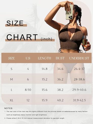 SKAYS High Waisted Bikini Sets for Women 2 Piece Halter Bathing Suit Beach Drawstring Swimsuits Vintage Swimwear in Saudi Arabia