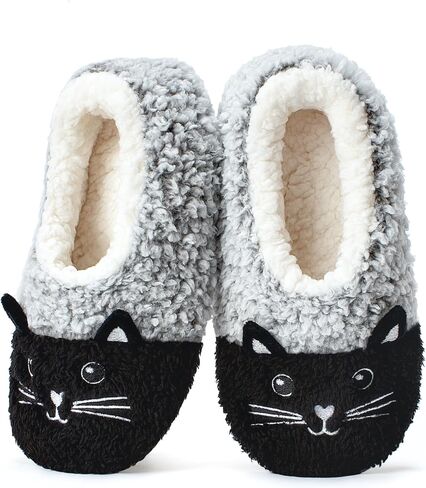 Cute Slippers for Women & Kids, Fuzzy Animal Slipper Socks with Non-slip Soles, Unique Funny Gifts in Saudi Arabia