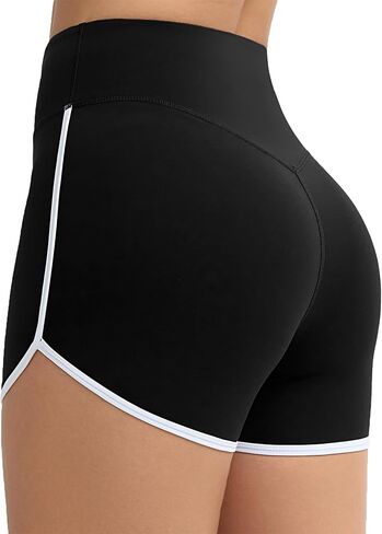 THE GYM PEOPLE Women's High Waist Workout Shorts Breathable Dolphin Split Elastic Lounge Yoga Shorts in Saudi Arabia