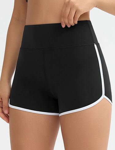 THE GYM PEOPLE Women's High Waist Workout Shorts Breathable Dolphin Split Elastic Lounge Yoga Shorts in Saudi Arabia
